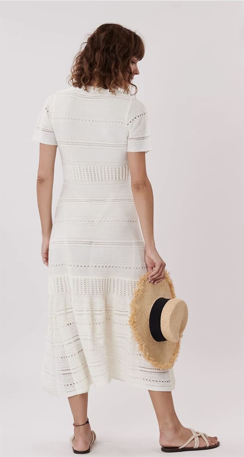 Vestido Derhy HELENE crochet blanco - Imagen 4