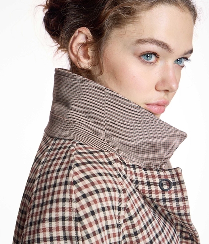 ABRIGO ALBA CONDE 5691 RECTO DE CUADROS - Imagen 2