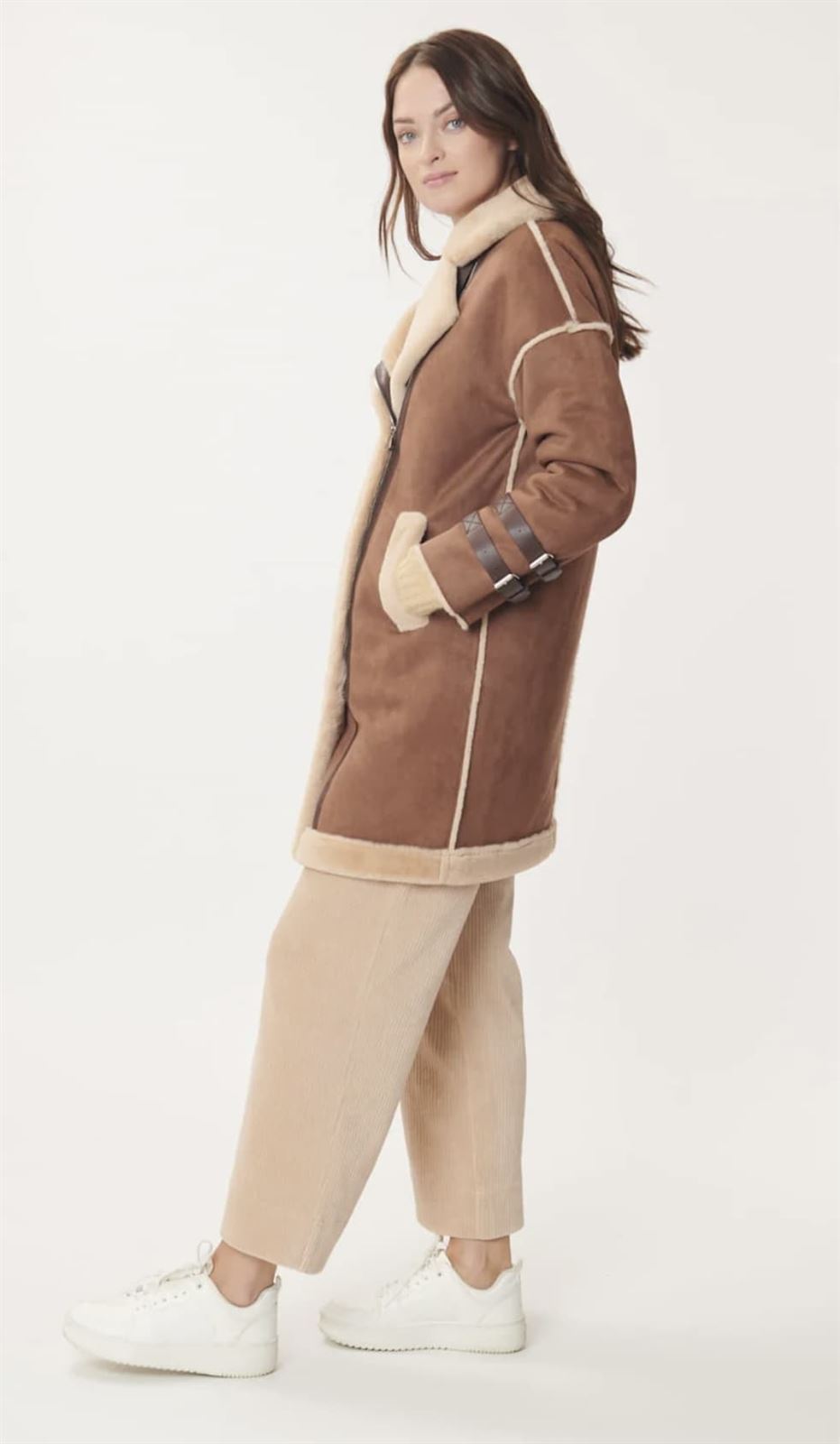 Abrigo Derhy Cilla melliza camel - Imagen 3