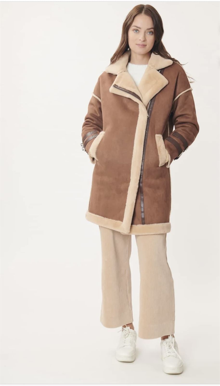 Abrigo Derhy Cilla melliza camel - Imagen 4