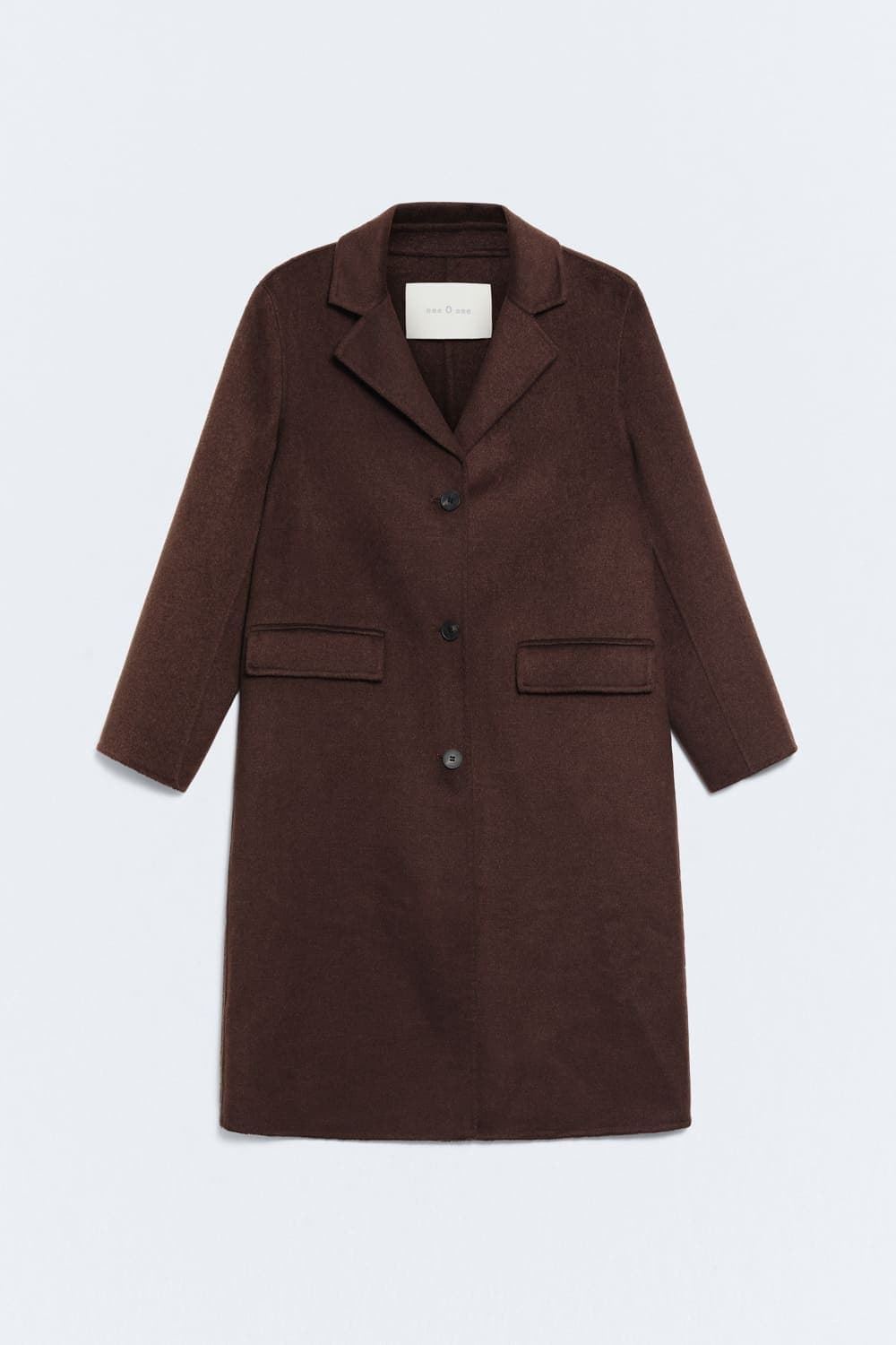 Abrigo ese O ese SOFIA marrón chocolate. - Imagen 2