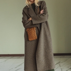 Abrigo Indi & Cold BY600 3/4 LANA cuadros verde - Imagen 1