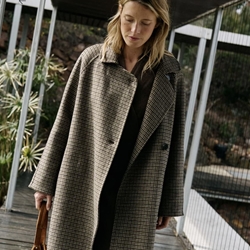 Abrigo Indi & Cold BY600 3/4 LANA cuadros verde - Imagen 2