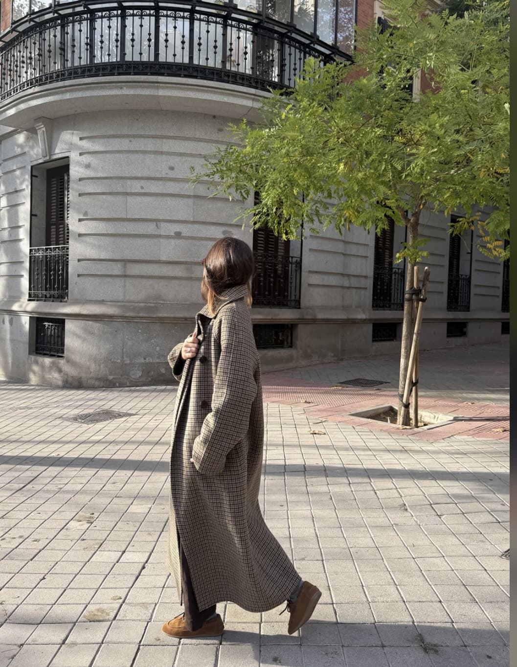 Abrigo Indi & Cold BY600 3/4 LANA cuadros verde - Imagen 4