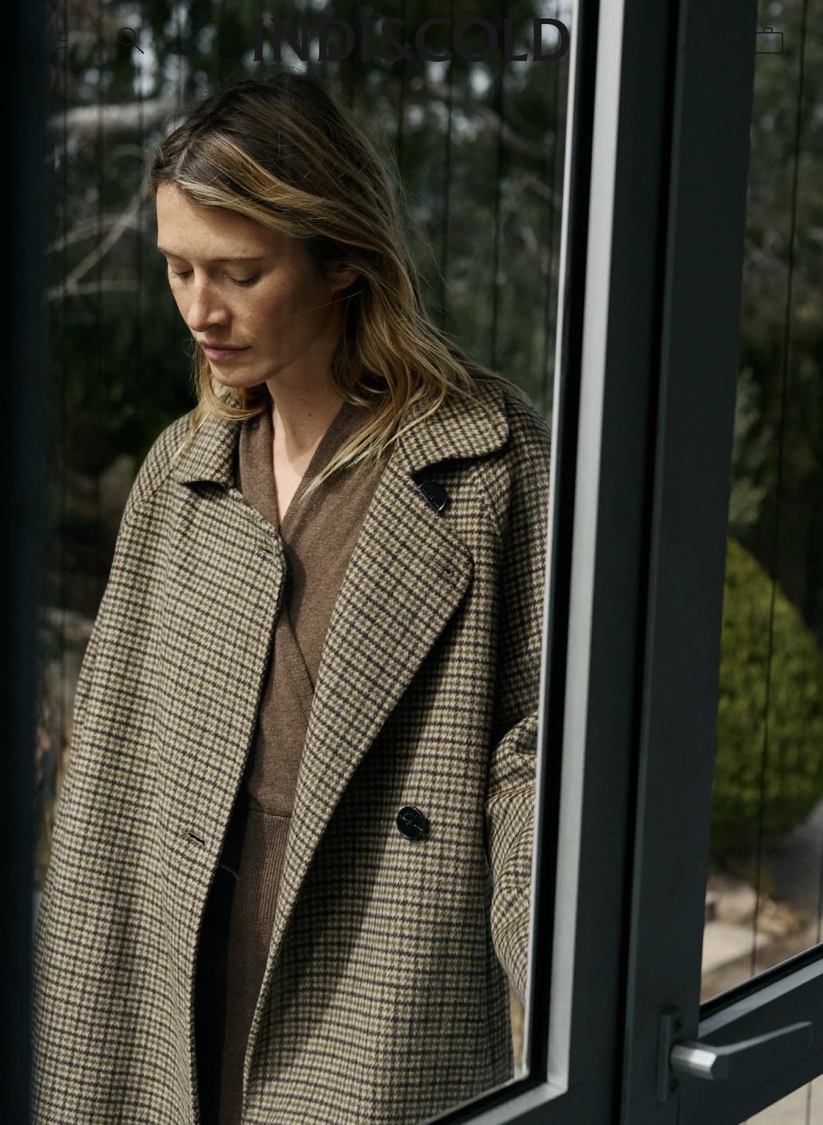 Abrigo Indi & Cold BY600 3/4 LANA cuadros verde - Imagen 6