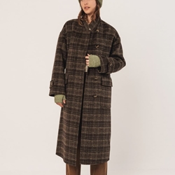 Abrigo Indi & Cold BY605 MAXI ABRIGO CUADROS verdes - Imagen 1