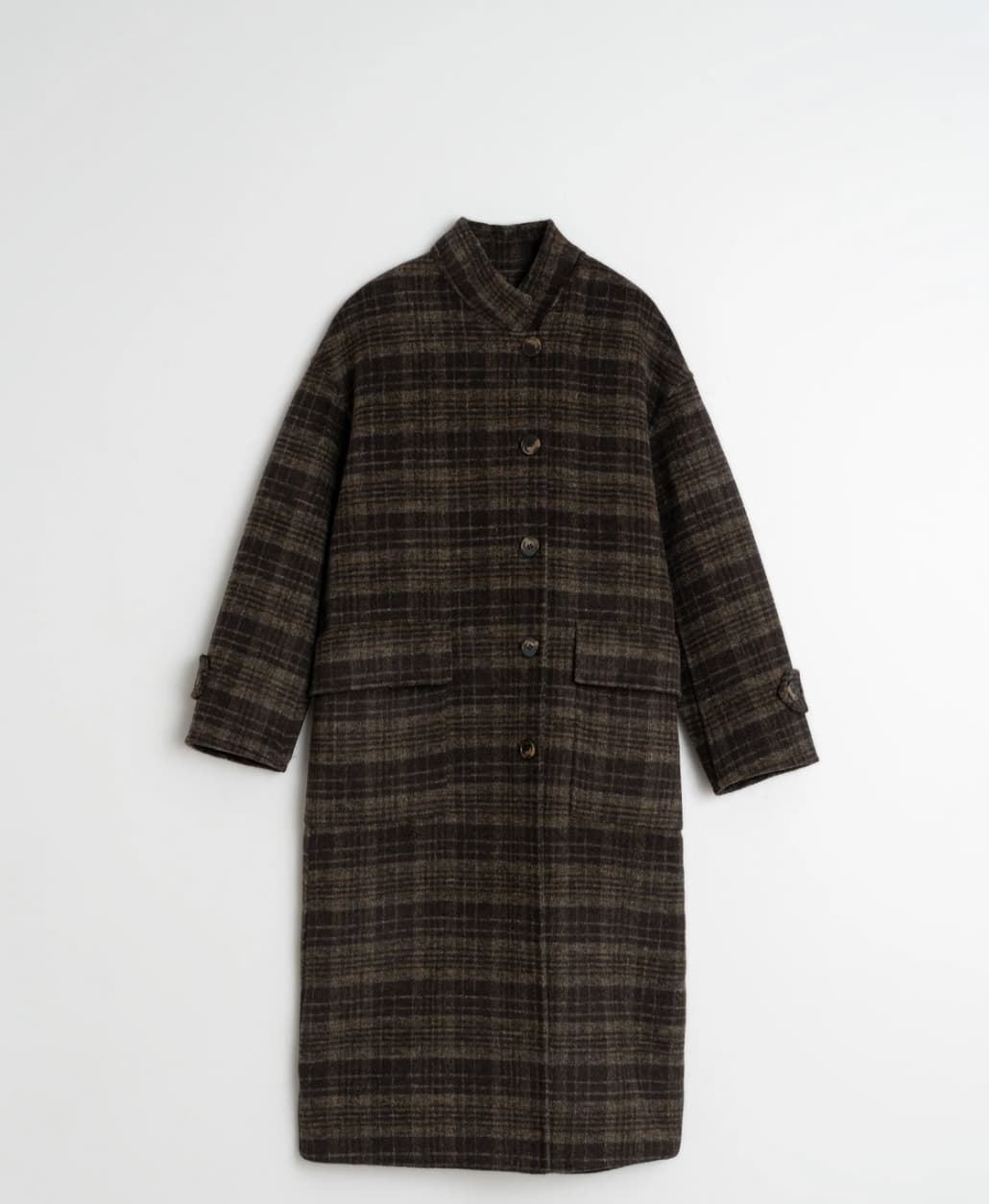 Abrigo Indi & Cold BY605 MAXI ABRIGO CUADROS verdes - Imagen 6