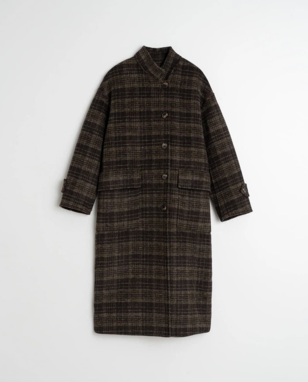Abrigo Indi & Cold BY605 MAXI ABRIGO CUADROS verdes - Imagen 7