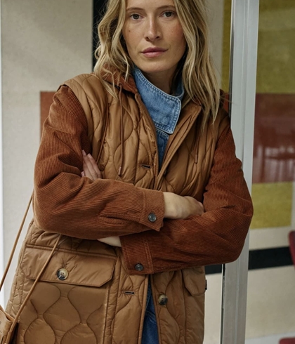 Abrigo Indi & Cold  ST686 acolchado combinado - Imagen 1