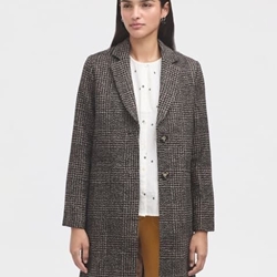 Abrigo Nice Things sastre espiga negros y crudos - Imagen 1