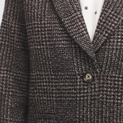 Abrigo Nice Things sastre espiga negros y crudos - Imagen 2