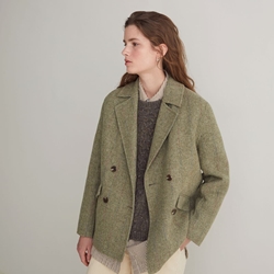 Abrigo Yerse 43605 CORTO HANDMADE CRUZADO VERDE - Imagen 2