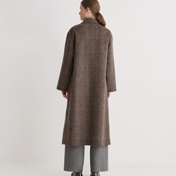 Abrigo Yerse 43610 Abrigo largo handmade  cuadros marrón - Imagen 1