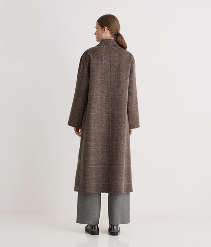 Abrigo Yerse 43610 Abrigo largo handmade  cuadros marrón - Imagen 1