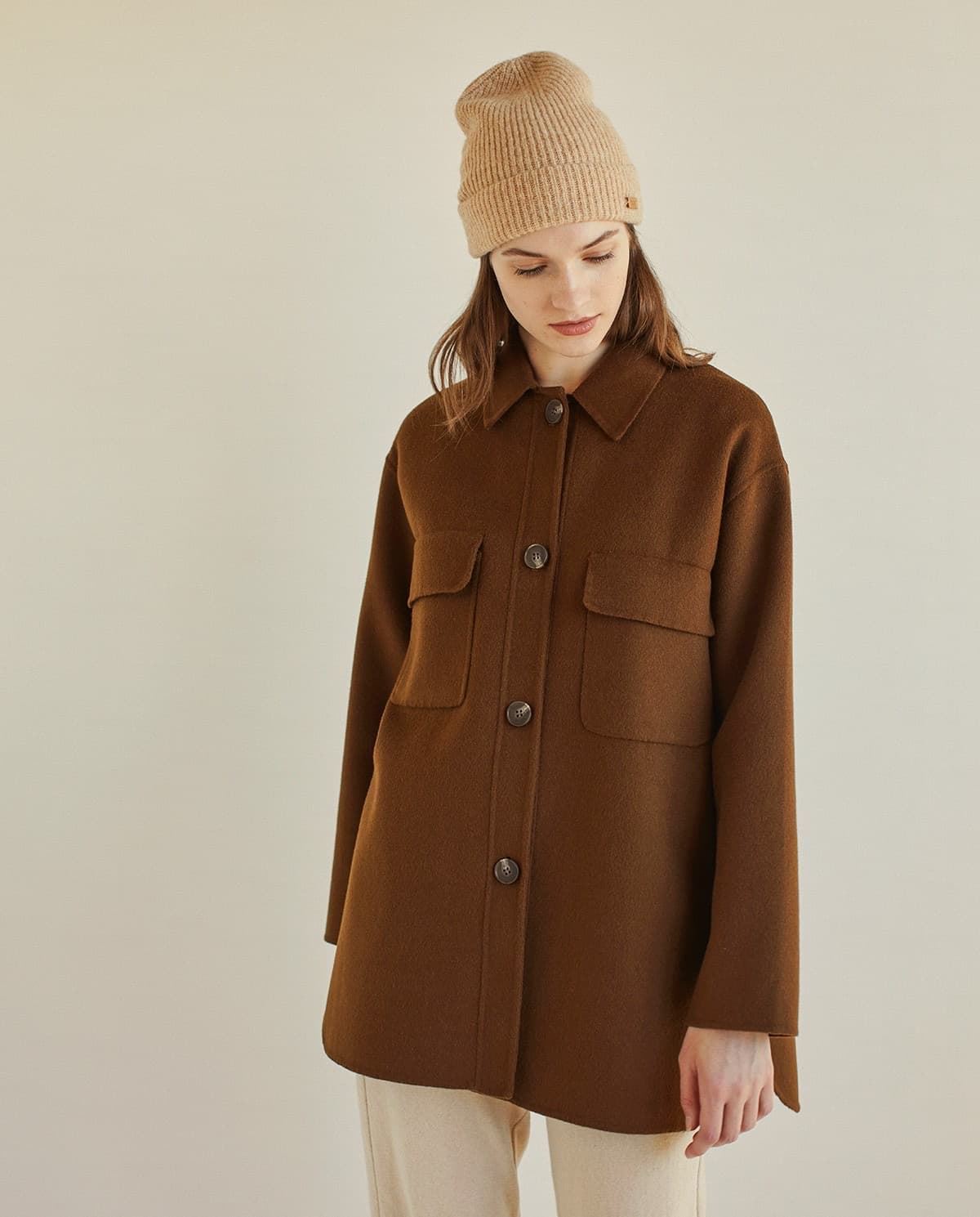 cuello marrón - Abrigos y cazadoras