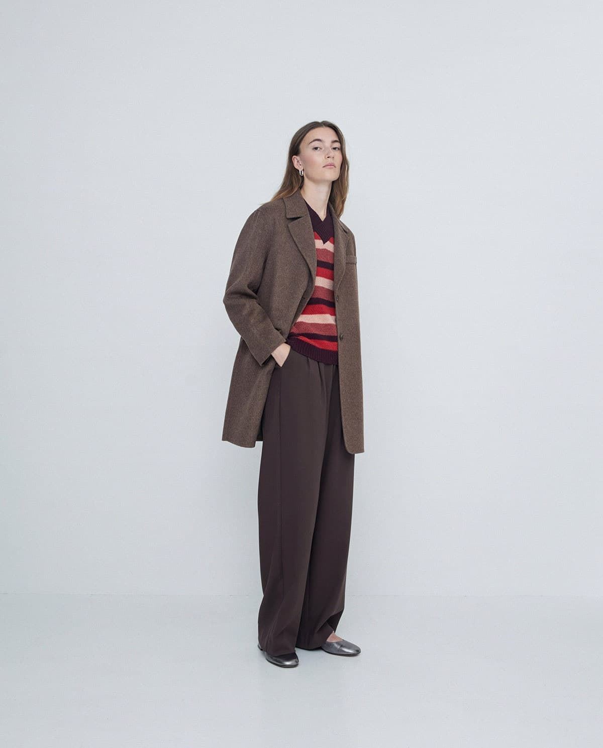 ABRIGO YERSE LANA HANDMADE CHOCOLATE Ref. 41602 - Imagen 2