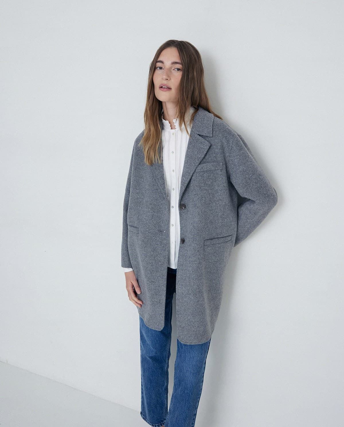 ABRIGO YERSE LANA HANDMADE GRIS  Ref. 41602 - Imagen 4