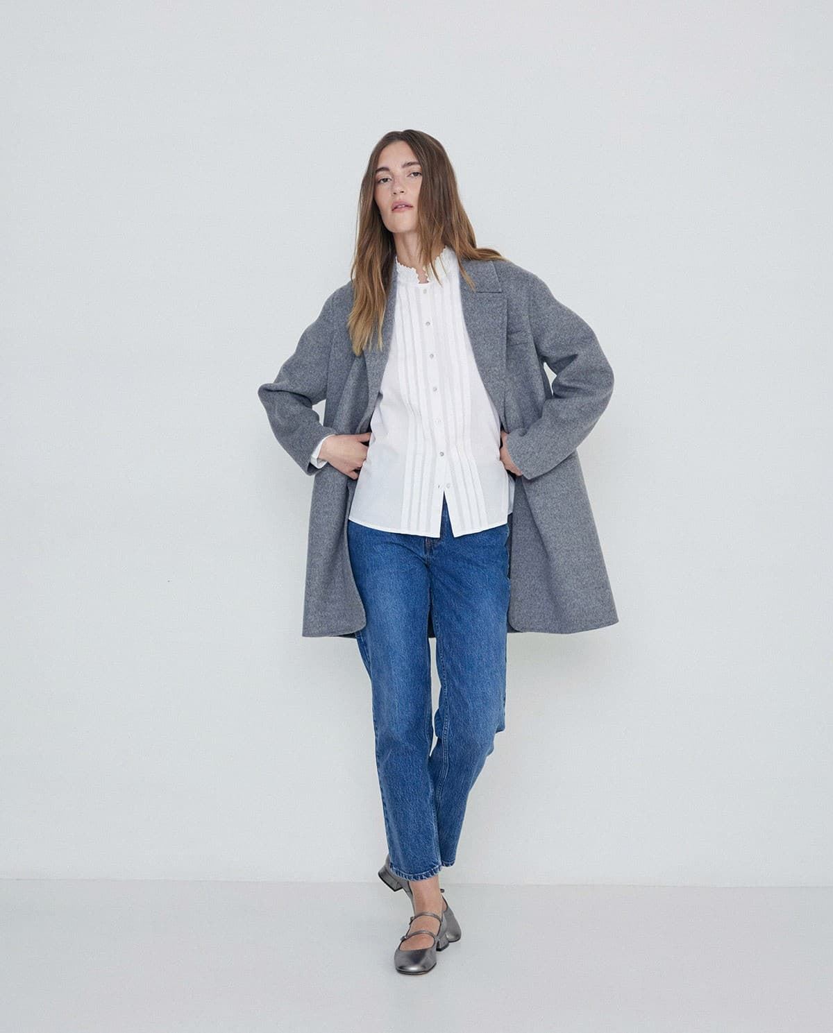 ABRIGO YERSE LANA HANDMADE GRIS  Ref. 41602 - Imagen 5