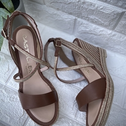 Alpargata Casteller 136 Caprina yute y cuero camel - Imagen 1