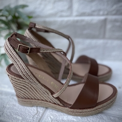 Alpargata Casteller 136 Caprina yute y cuero camel - Imagen 2