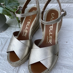 Alpargata Casteller 866 vestir doradas champagne - Imagen 2