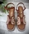 Alpargata Casteller 877 "H" cuero camel y yute natural - Imagen 1
