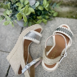 Alpargata Casteller 887 metalizada argento plata. - Imagen 2