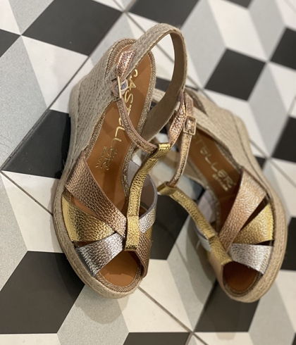 Alpargata Casteller 889 vestir tres metalizados - Imagen 2