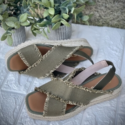 Alpargata Casteller 895 / Panama Kaki– Fleco Taupe - Imagen 2