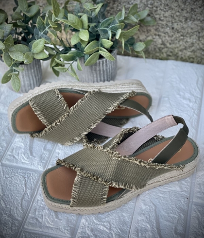 Alpargata Casteller 895 / Panama Kaki– Fleco Taupe - Imagen 2