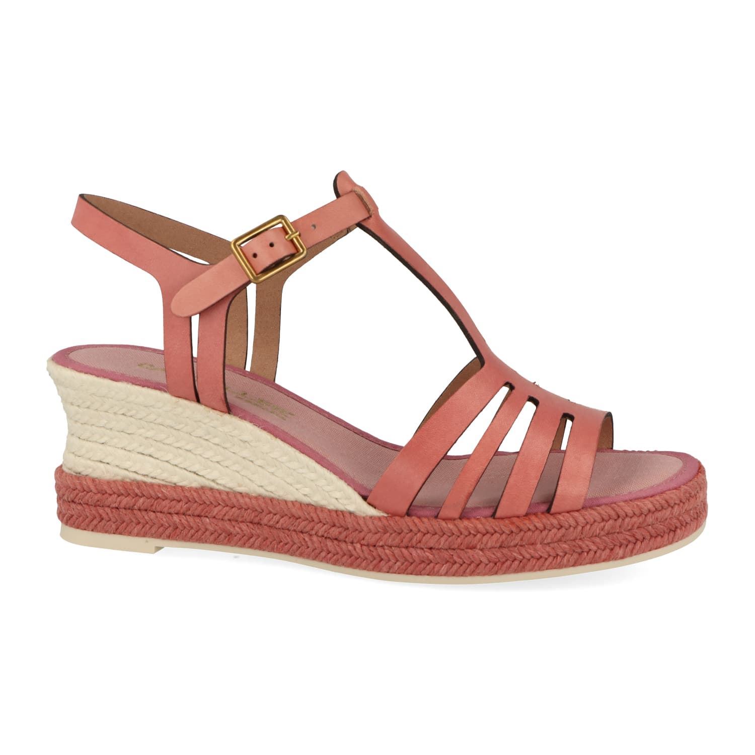 Alpargata Casteller 974 vaqueta coral rosita - Imagen 1