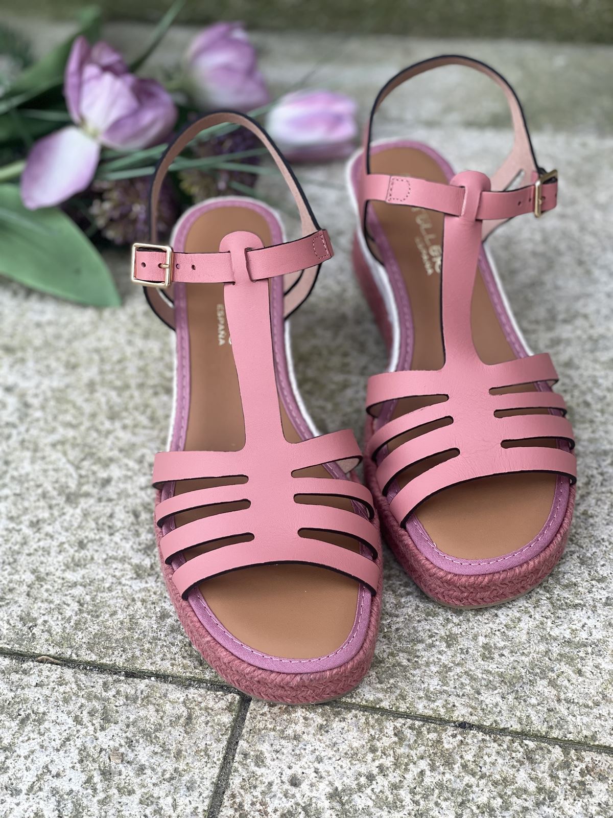 Alpargata Casteller 974 vaqueta coral rosita - Imagen 5