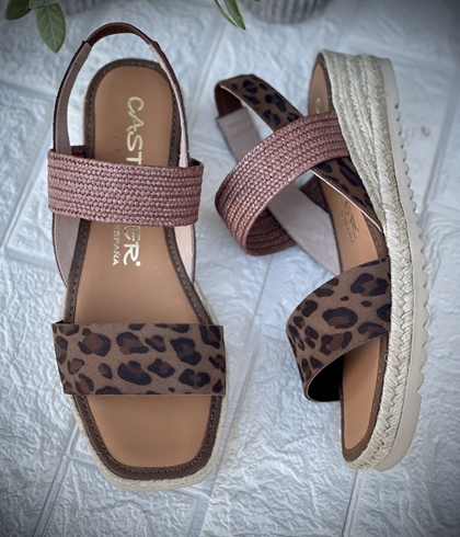 Alpargata Casteller ANYELACA ptint leopardo - Imagen 1