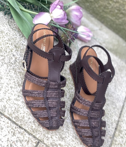 Alpargata Casteller cangrejera yute chocolate - Imagen 2