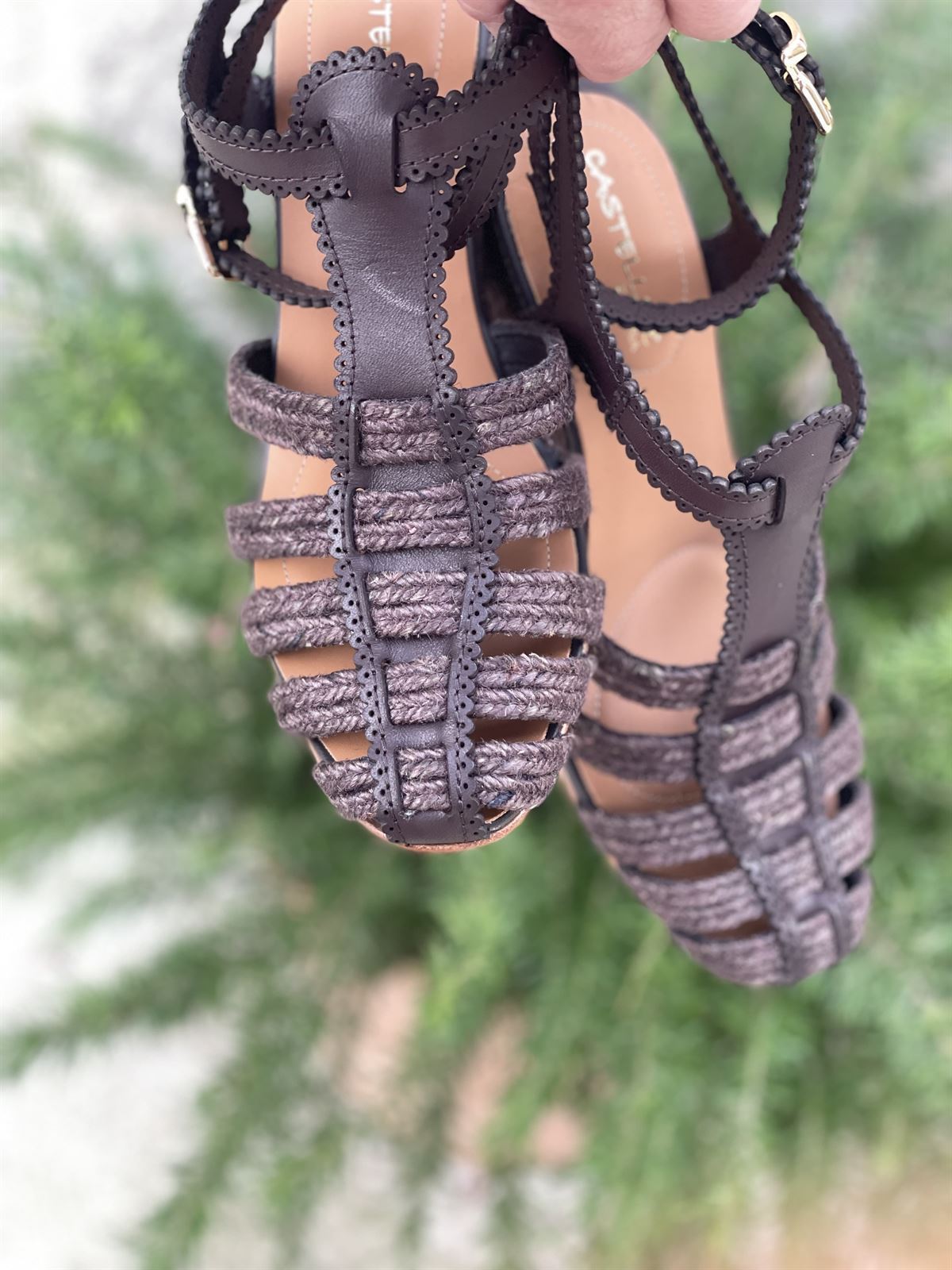 Alpargata Casteller cangrejera yute chocolate - Imagen 3