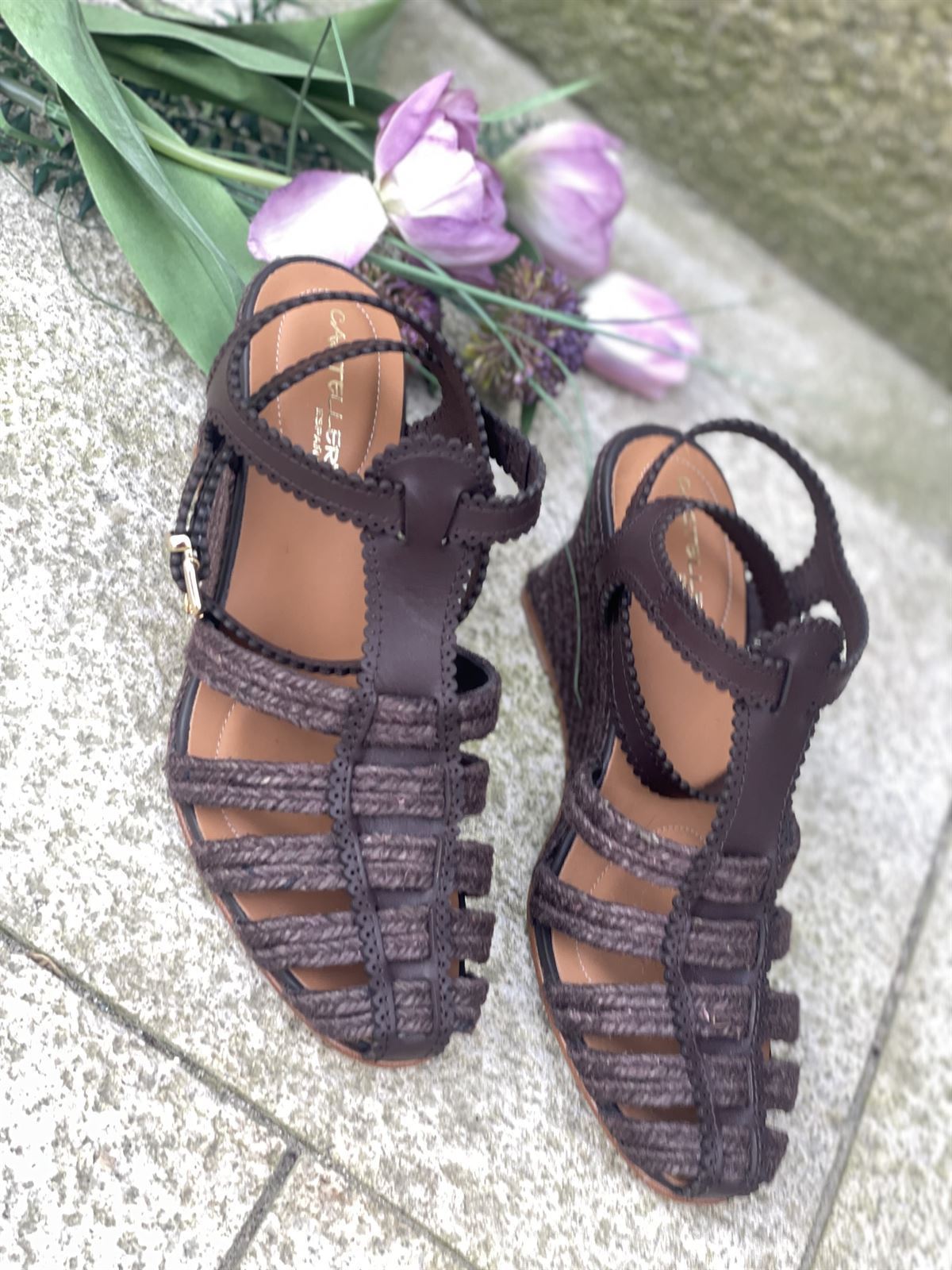 Alpargata Casteller cangrejeras yute chocolate - Imagen 5