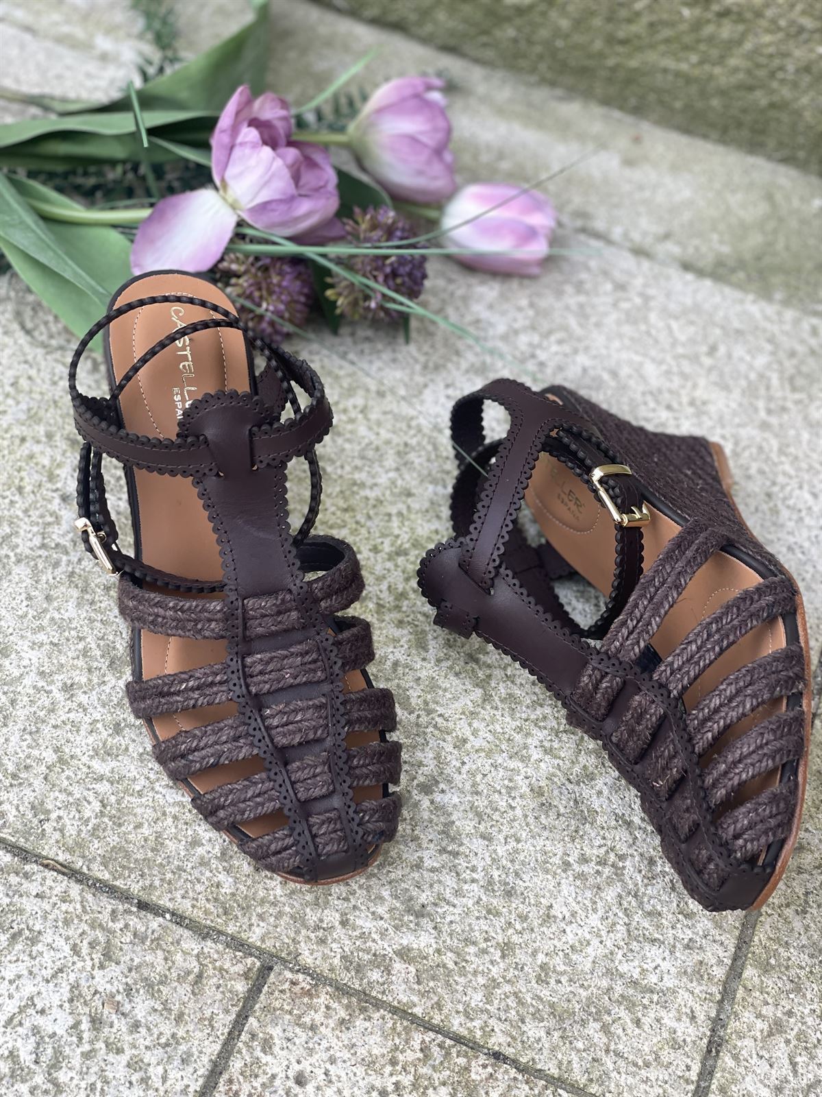 Alpargata Casteller cangrejeras yute chocolate - Imagen 6