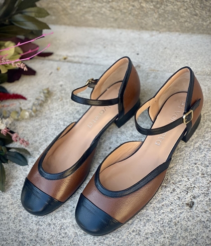 Bailarina bicolor combi Angari 80-58 marrón negro - Imagen 1