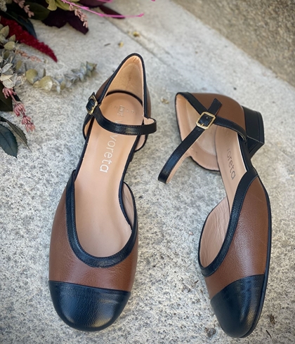 Bailarina bicolor combi Angari 80-58 marrón negro - Imagen 2