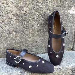 Bailarina Candelitas hebilla 5048 ante tachas chocolate - Imagen 1