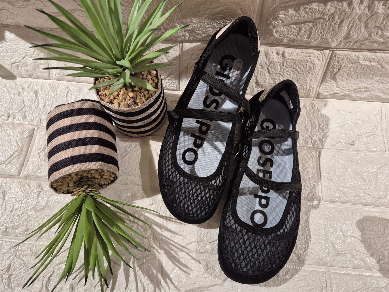 BAILARINAS BAREFOOT DEPORTIVAS Gioseppo PIEL Y REJILLA NAJONBE negro - Imagen 2