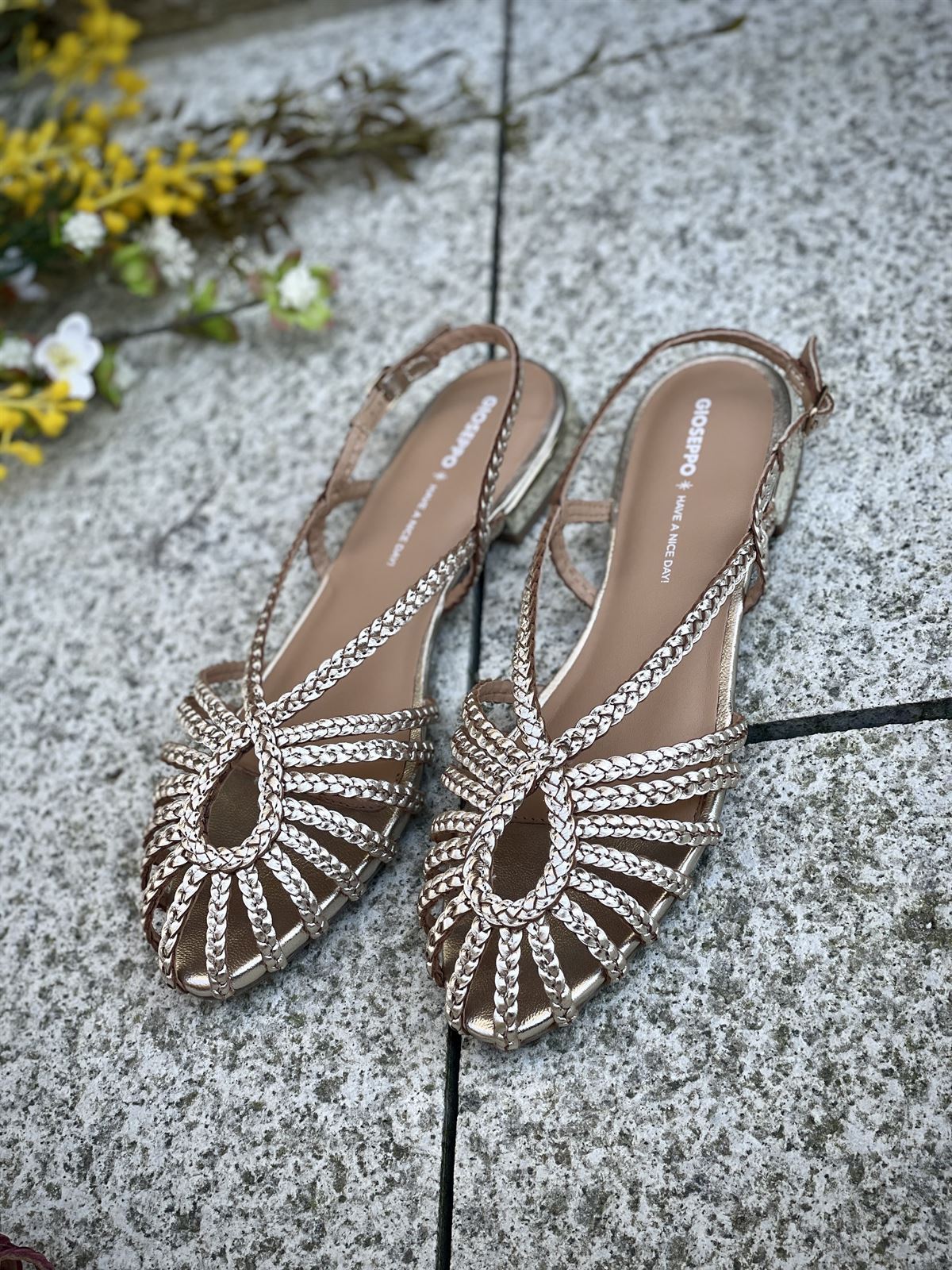 BAILARINAS Cangrejeras GIOSEPPO HINGHAM 75440 oro clarito - Imagen 2