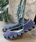 Bailarinas crochet tonos, morado, verde y negro - Imagen 1