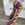 Bailarinas crochet tonos morado y mostaza. - Imagen 1