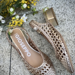 BAILARINAS GIOSEPPO TRENZADAS DE PIEL EN COLOR PLATINO PARA MUJER PISKOVE - Imagen 2