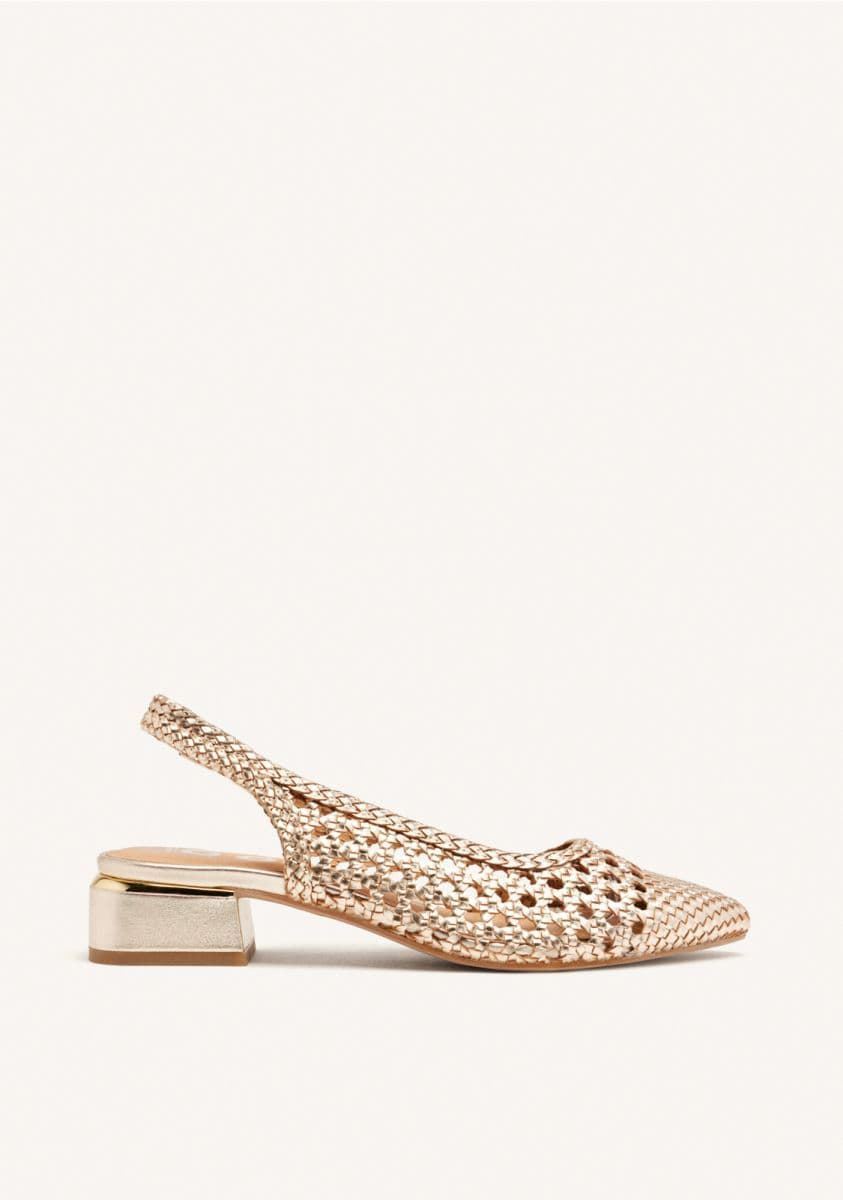 BAILARINAS GIOSEPPO TRENZADAS DE PIEL EN COLOR PLATINO PARA MUJER PISKOVE - Imagen 5