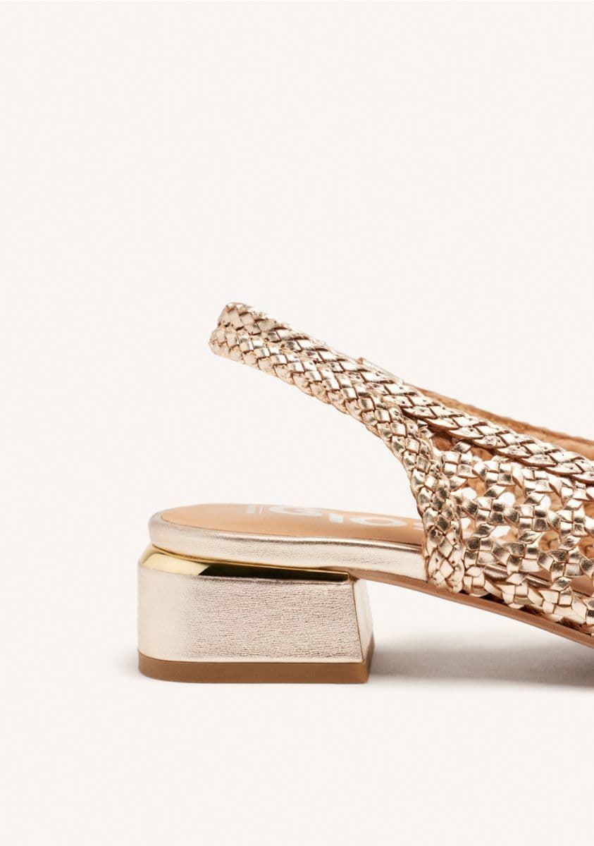 BAILARINAS GIOSEPPO TRENZADAS DE PIEL EN COLOR PLATINO PARA MUJER PISKOVE - Imagen 6