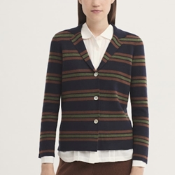 Blazer chaqueta nice things punto rayas tricolor - Imagen 2