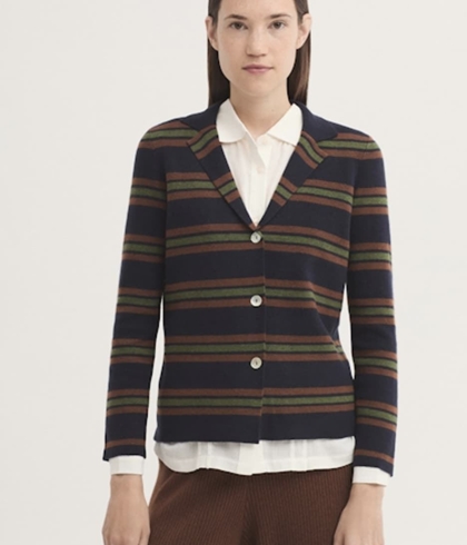 Blazer chaqueta nice things punto rayas tricolor - Imagen 2
