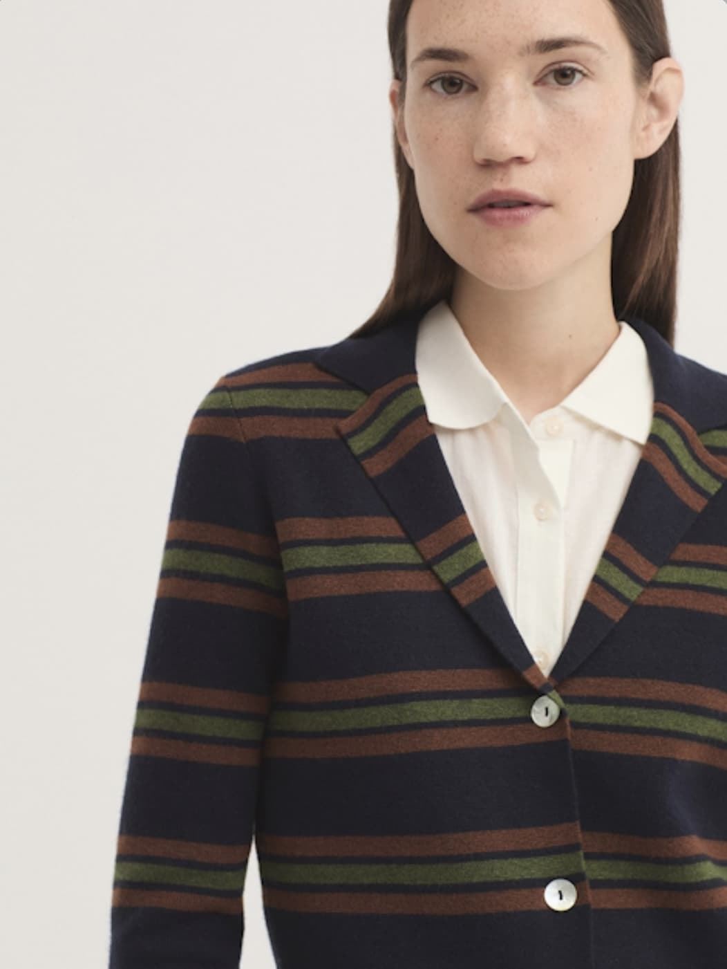 Blazer chaqueta nice things punto rayas tricolor - Imagen 3